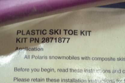 NEW OEM Polaris Ski Toe Kit New Purple 2871877-224 NOS