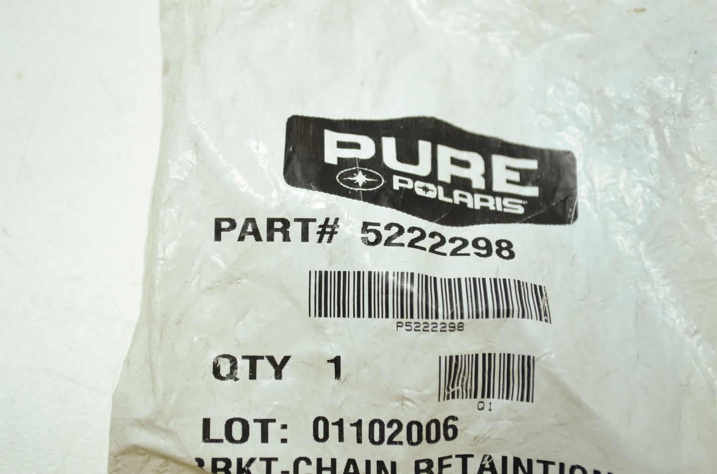 OEM Polaris 5222298 Chain Retention Bracket NOS