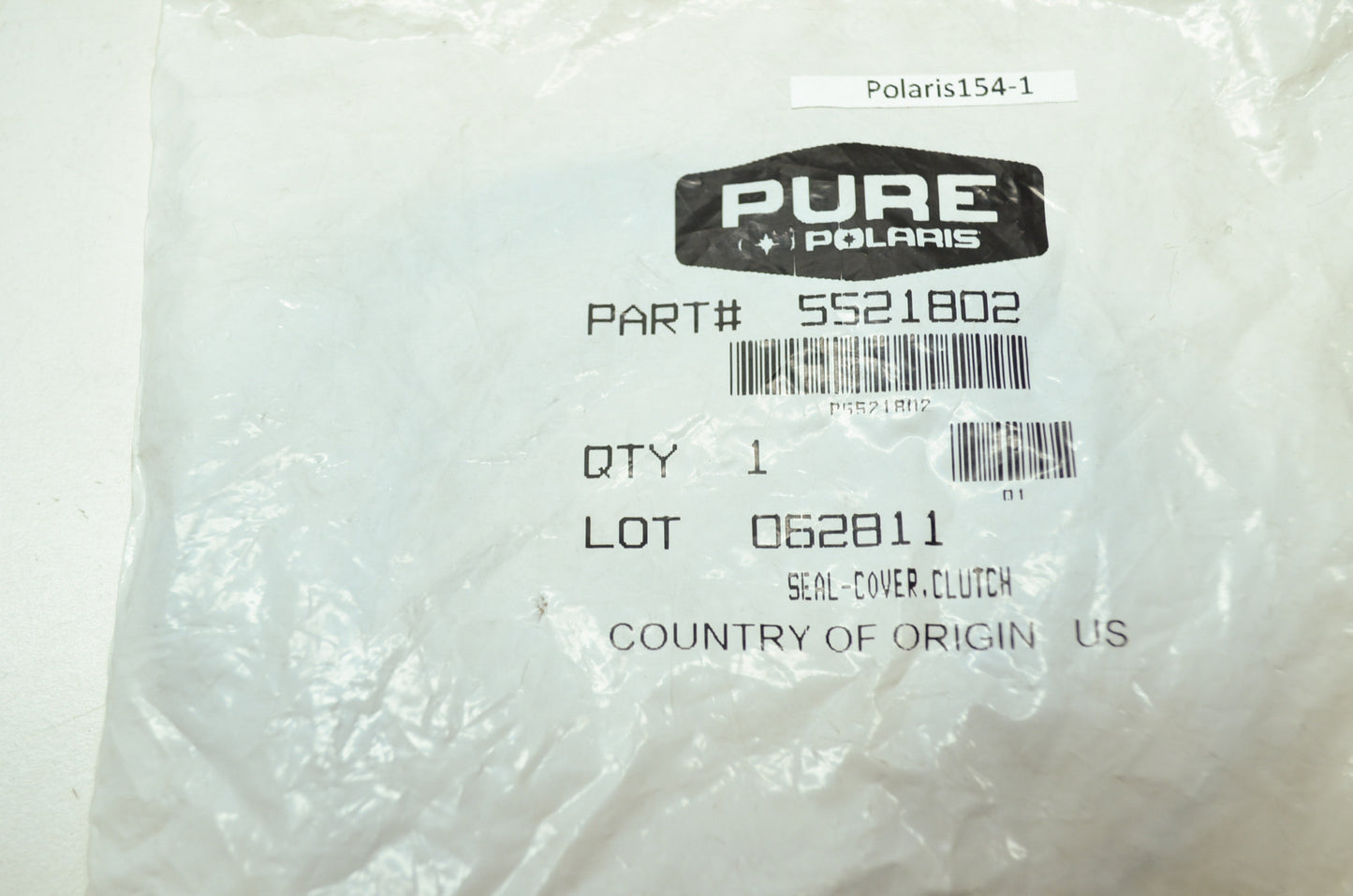 OEM Polaris 5521802 Clutch Cover Seal NOS