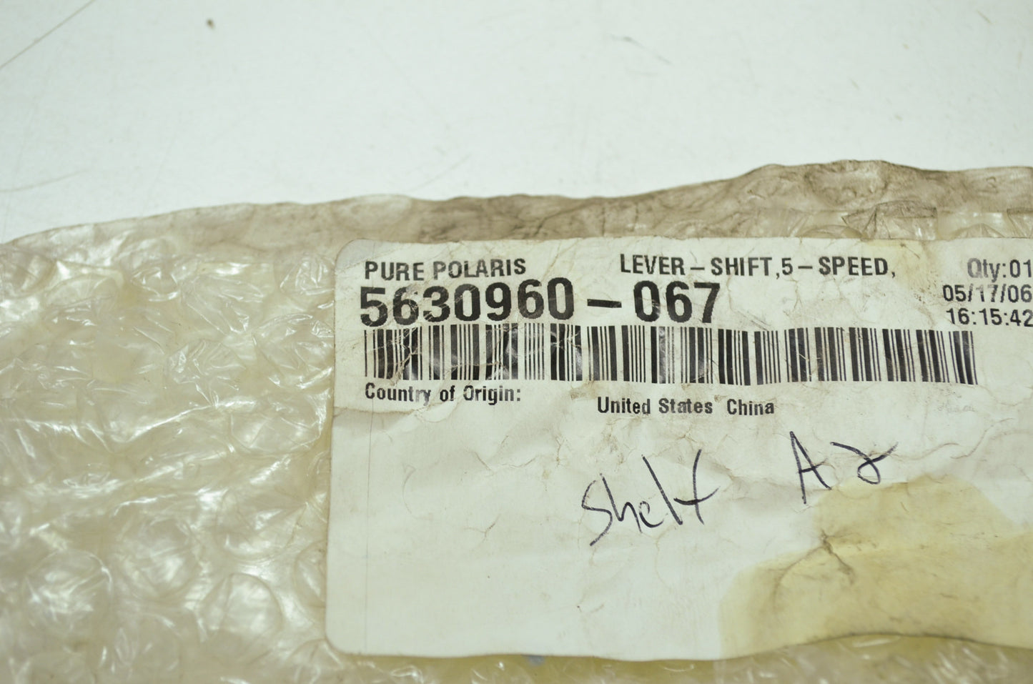 OEM Polaris 5630960-067 Black 5-Speed Shift Lever NOS