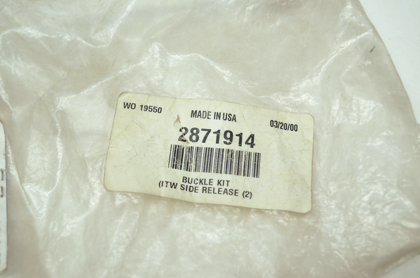 OEM Polaris 2871914 2 Buckle Kit ITW Side Release NOS