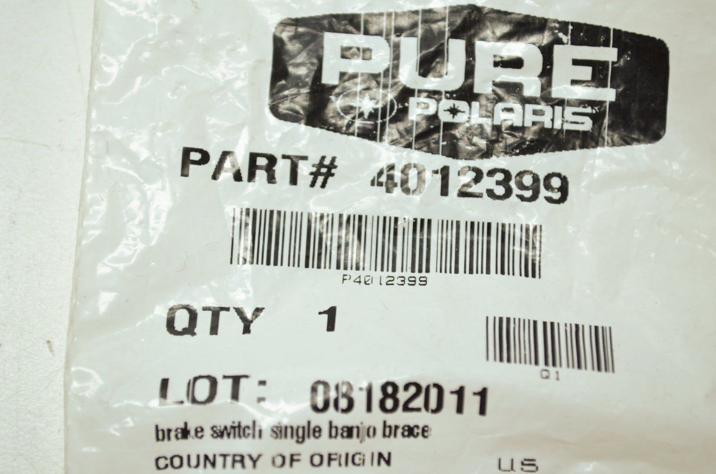 OEM Polaris 4012399 Brake Pressure Switch M10x1.25 NOS