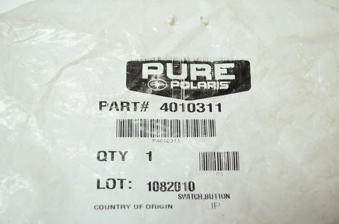 New OEM Polaris 4010311 Button Switch NOS