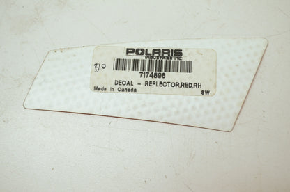 OEM Polaris 7174896 Right Hand Red Decal Reflector NOS