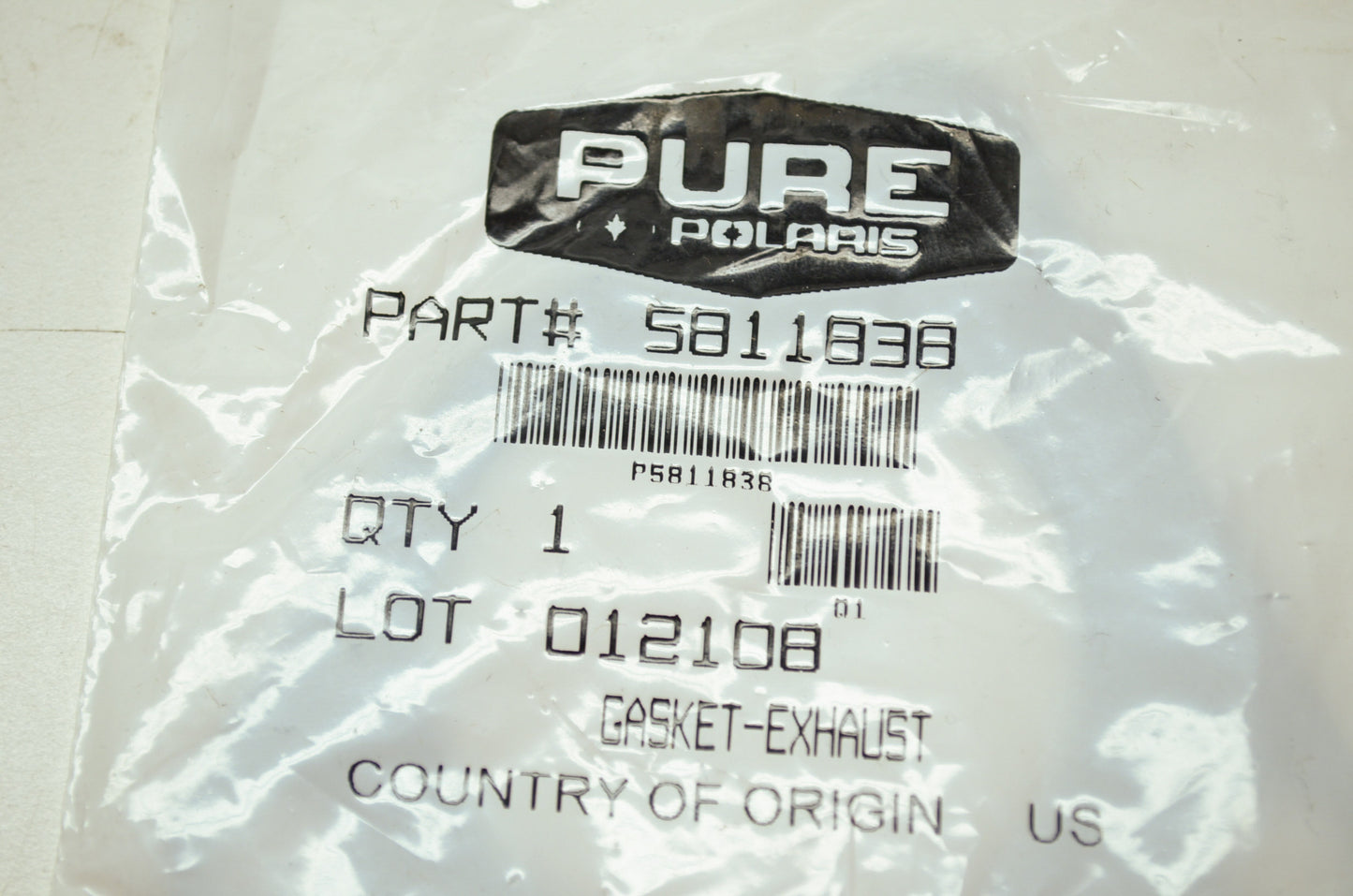 OEM Polaris 5811838 Exhaust Gasket NOS