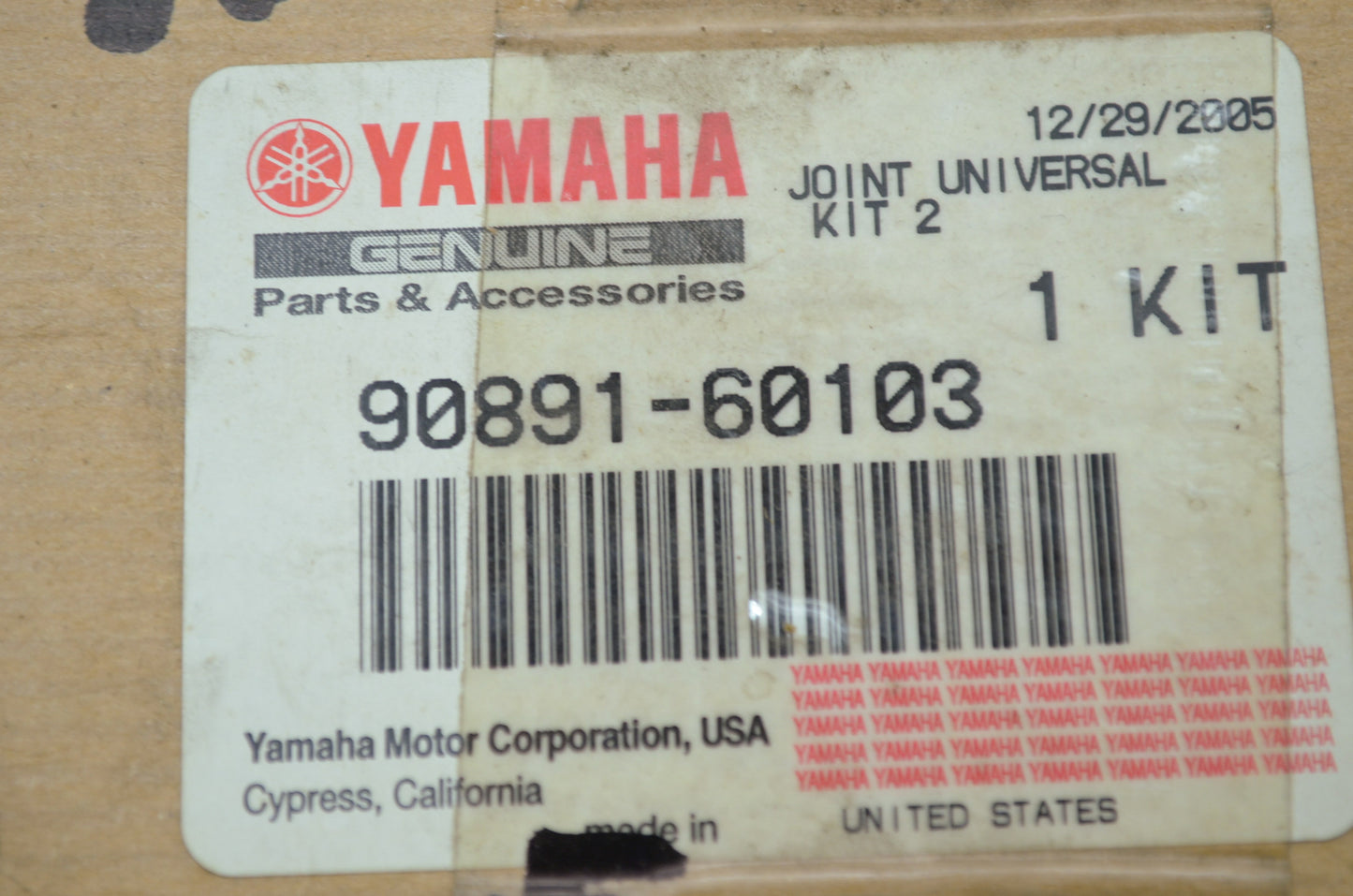 OEM Yamaha 90891-60103-00 Universal Joint Kit NOS
