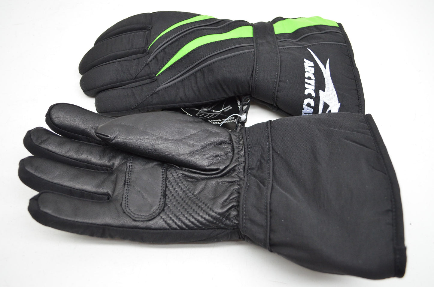Arctic Cat Men's A-Tex Waterproof Snowmobile Gloves Green Black Extra Small XS N