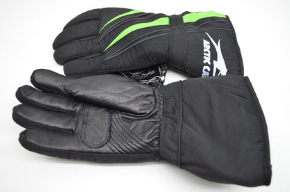 Arctic Cat Men's A-Tex Waterproof Snowmobile Gloves Green Black Extra Small XS N