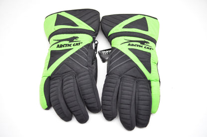 Arctic Cat Men's Cat Paw Interchanger Snowmobile Gloves Green Black Small S NOS