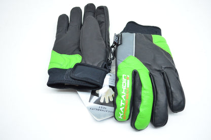 Katahdin Gear Track Leather Gloves Waterproof Hipora Liner Green Short Medium M