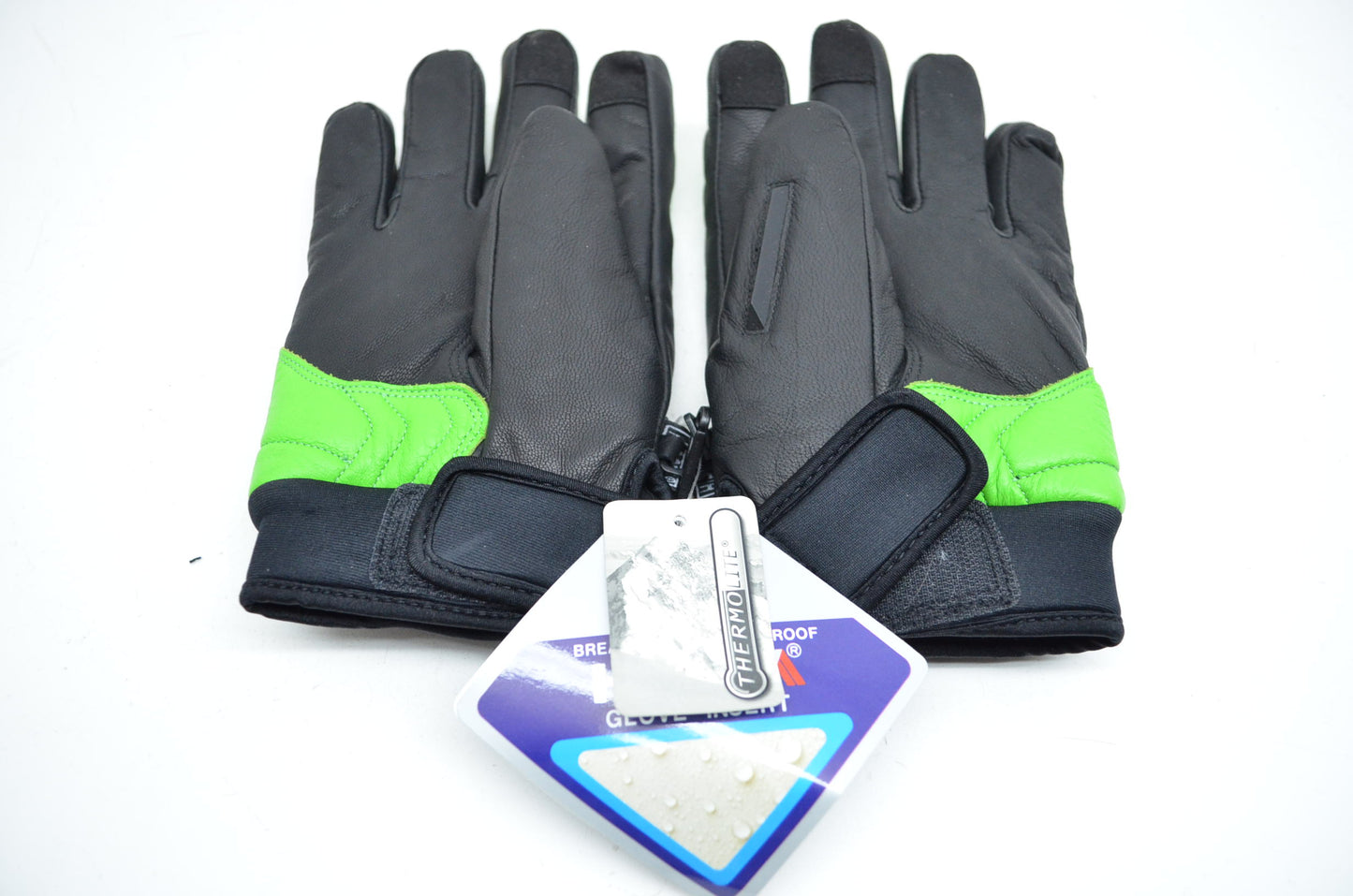 Katahdin Gear Track Leather Gloves Waterproof Hipora Liner Green Short Medium M