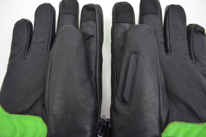 Katahdin Gear Track Leather Gloves Waterproof Hipora Liner Green Short Medium M