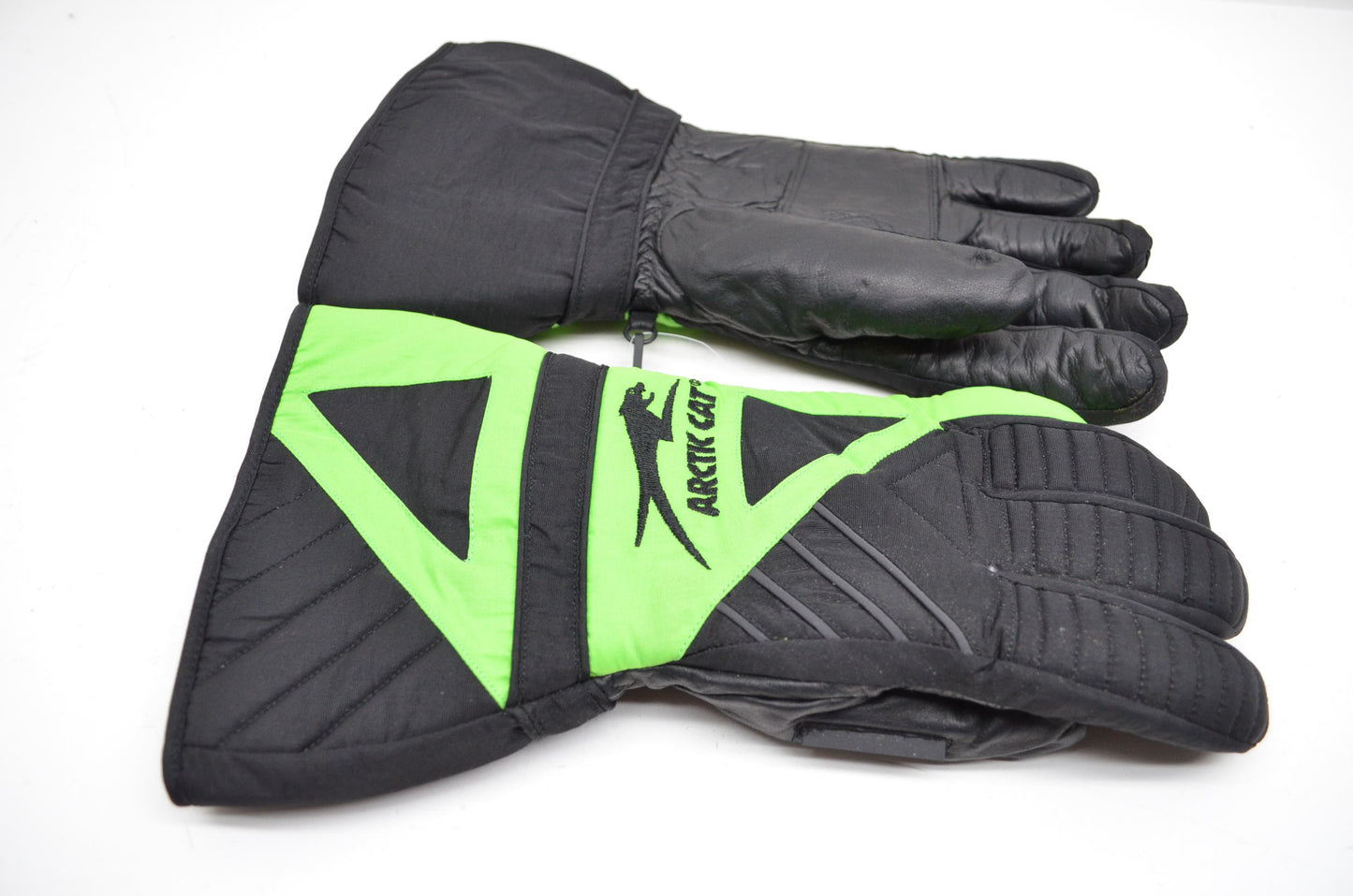 Arctic Cat Men's Cat Paw Interchanger Snowmobile Gloves Green Black Medium M NOS