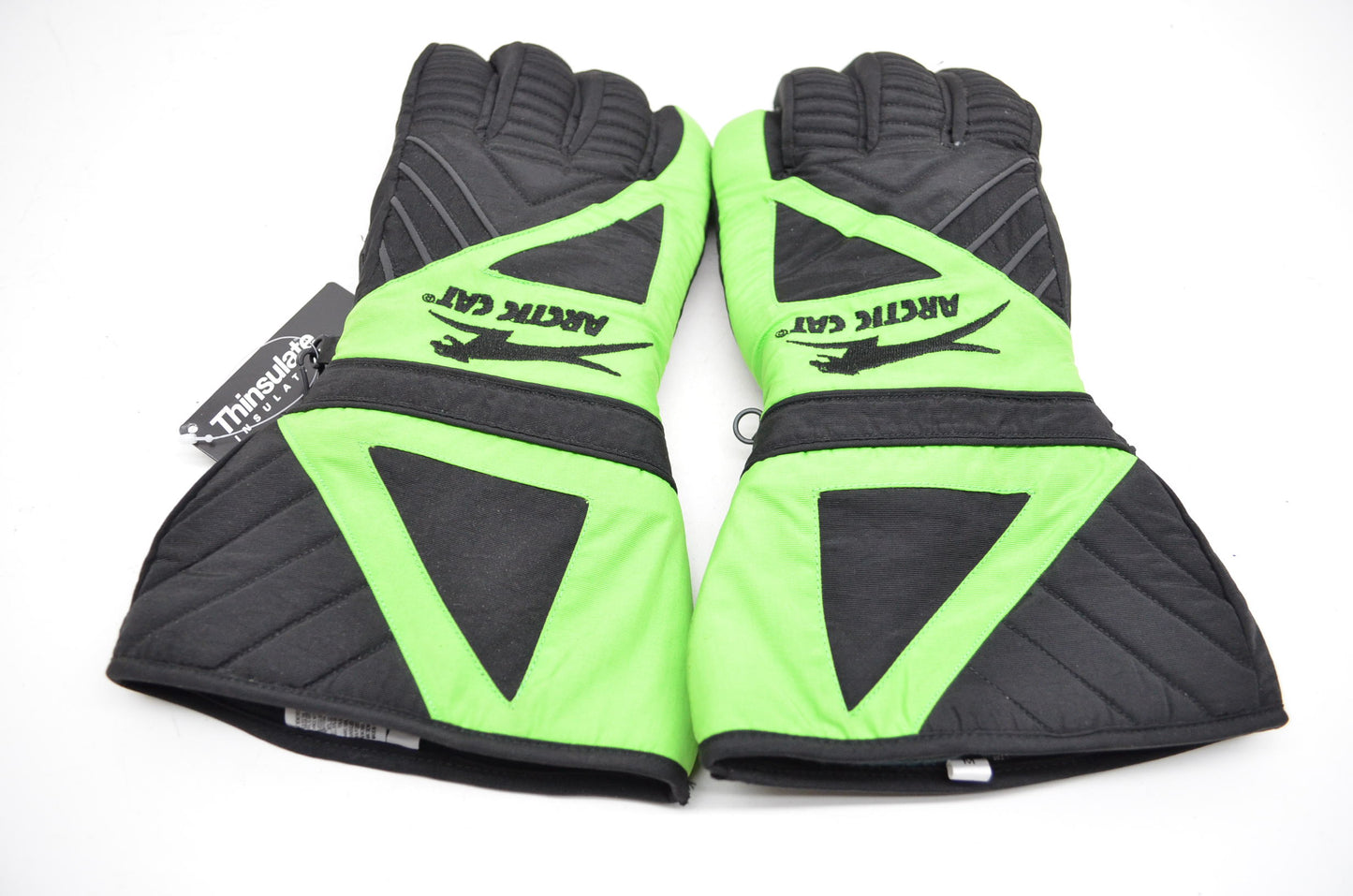 Arctic Cat Men's Cat Paw Interchanger Snowmobile Gloves Green Black Medium M NOS