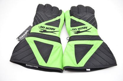 Arctic Cat Men's Cat Paw Interchanger Snowmobile Gloves Green Black Medium M NOS