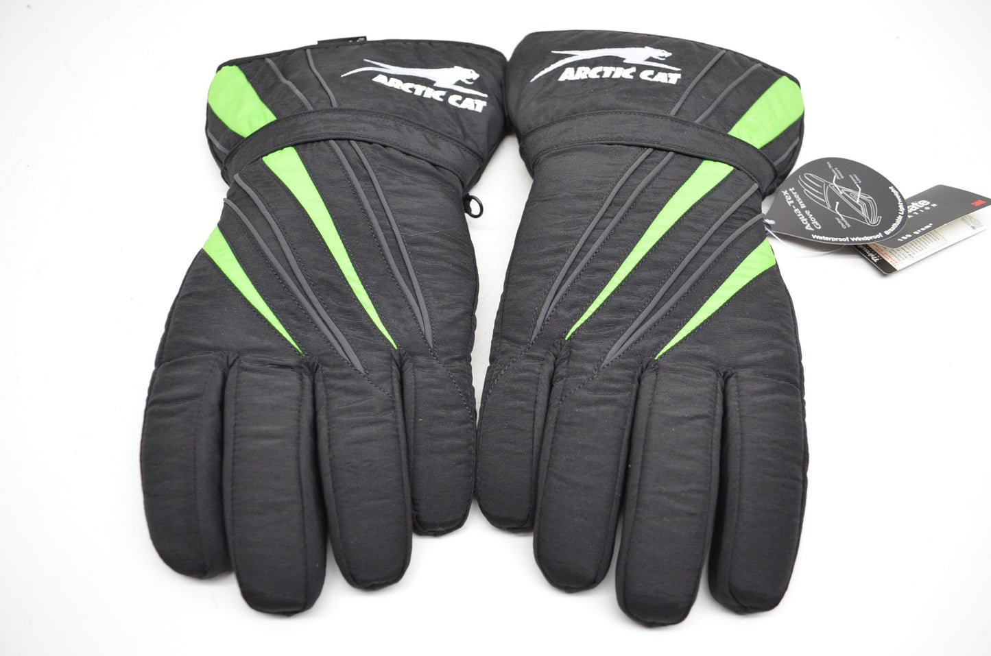 Arctic Cat Men's A-Tex Waterproof Snowmobile Gloves Green Black Large L NOS