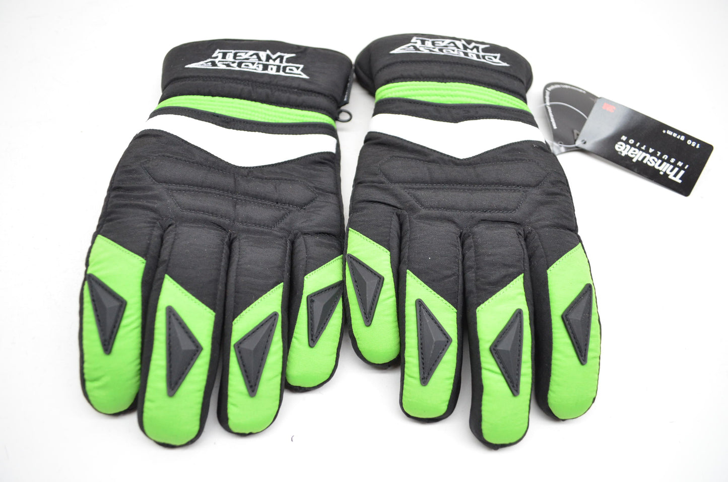 Arctic Cat Men's Competition Snowmobile Gloves Green Black Extra Large XL NOS