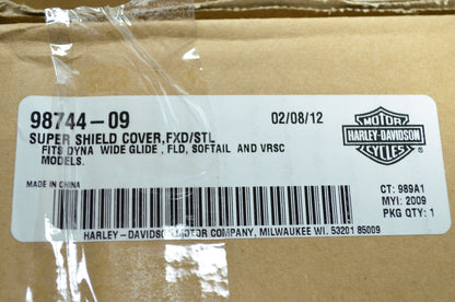 NEW OEM Harley Davidson Super Shield Motorcycle Cover Dyna Softail VRSC 98744-09