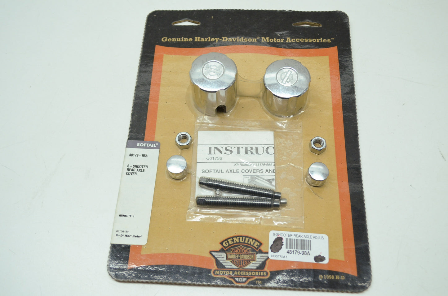 OEM Harley-Davidson 48179-98A Rear Axle Adjuster 6-Shooter NOS