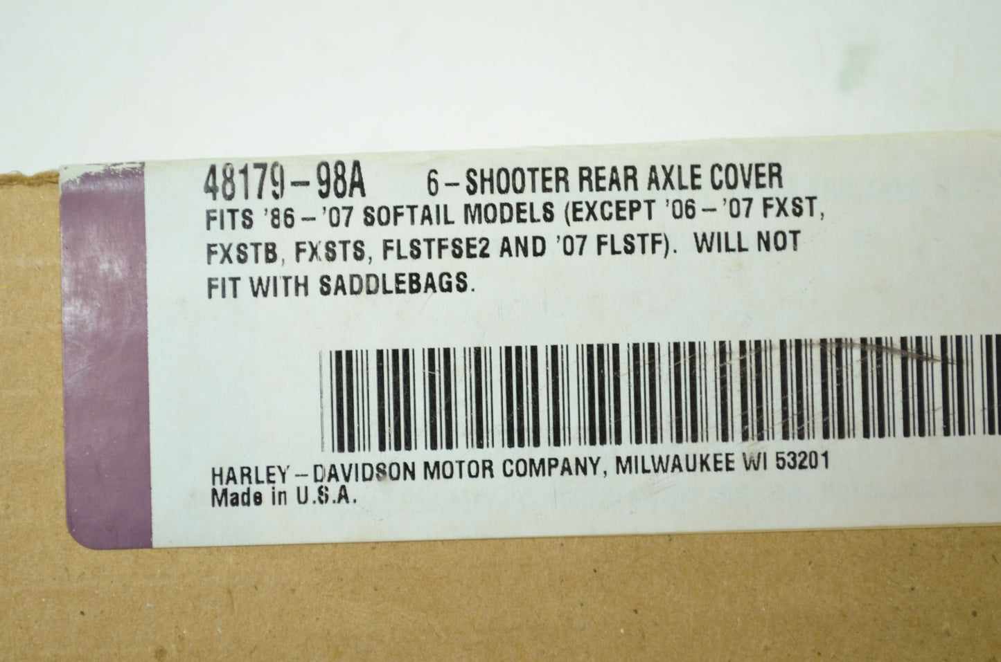 OEM Harley-Davidson 48179-98A Rear Axle Adjuster 6-Shooter NOS