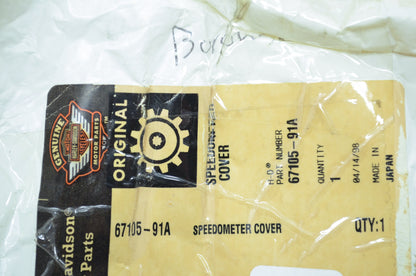 OEM Harley-Davidson 67105-91A Speedometer Cover NOS
