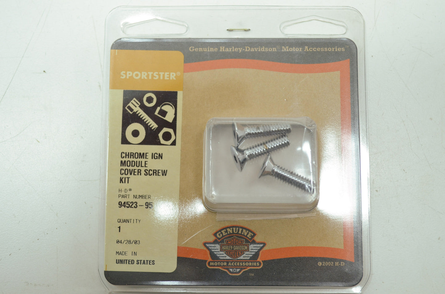 Chrome IGN Module Cover Screw Kit Sportster NOS