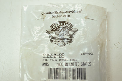 OEM Harley-Davidson 63550-89 Oil Tank Drain Hose NOS