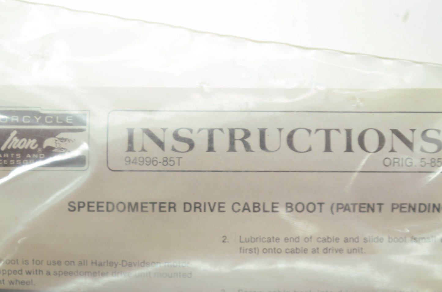 Speedometer Drive Cable Boot Touring Electra Glide NOS