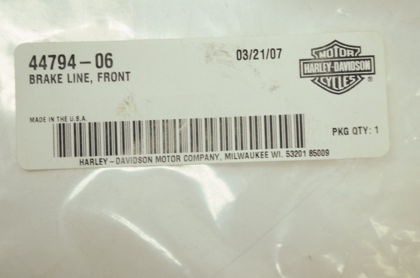 Front Brake Line NOS