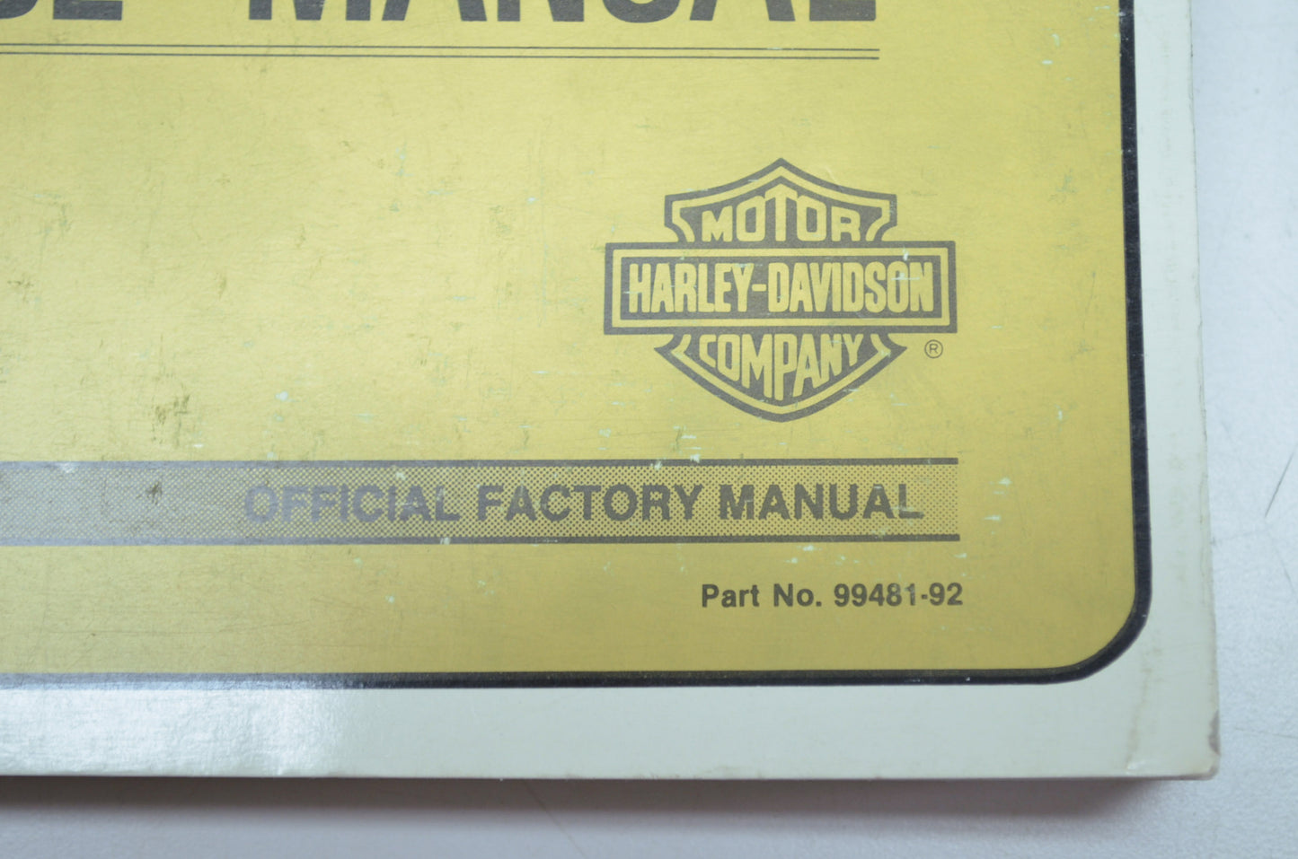 1991 & 1992 Dyna-Glide Service Manual NOS