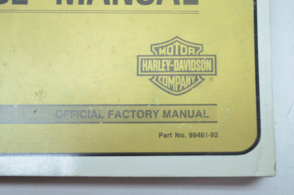 1991 & 1992 Dyna-Glide Service Manual NOS