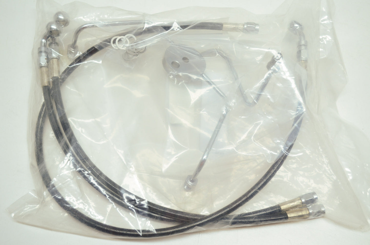 Stainless Front Brake Hose Kit 94-12 Harley Davidson FLHR NOS