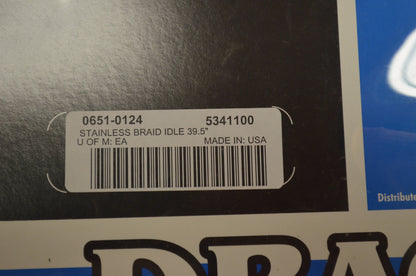 39.5' Stainless Braid Idle Cable 82-95 FX Big Twin NOS