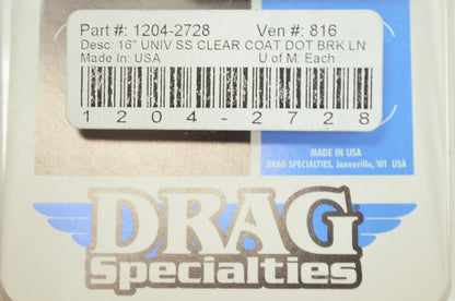 NEW Drag Specialties 16' Universal Brake Line 1204-2728 NOS