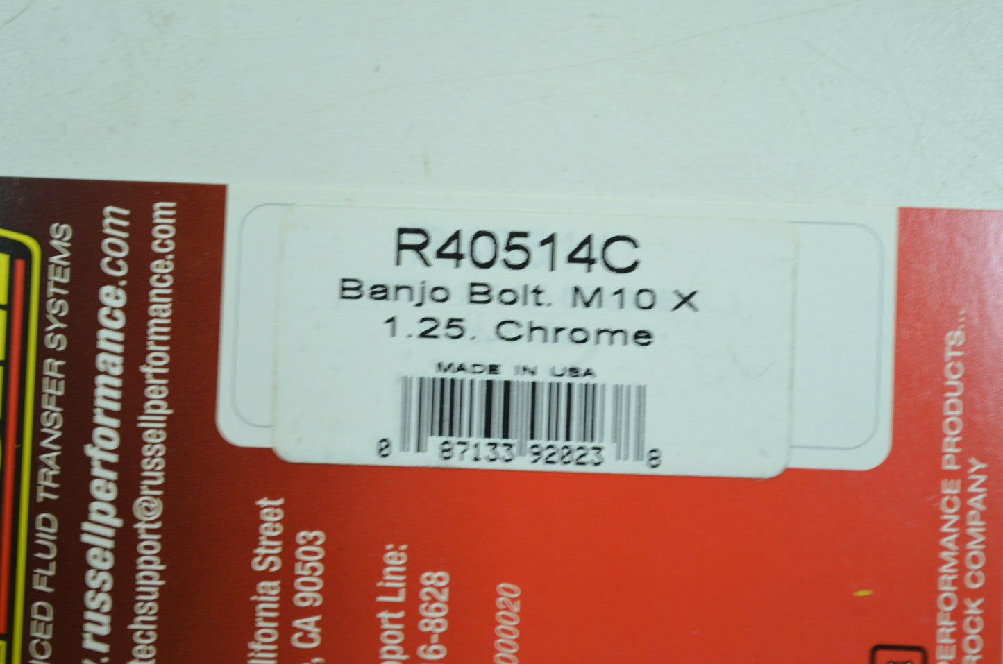 10mm x 1.25' Banjo Bolt NOS