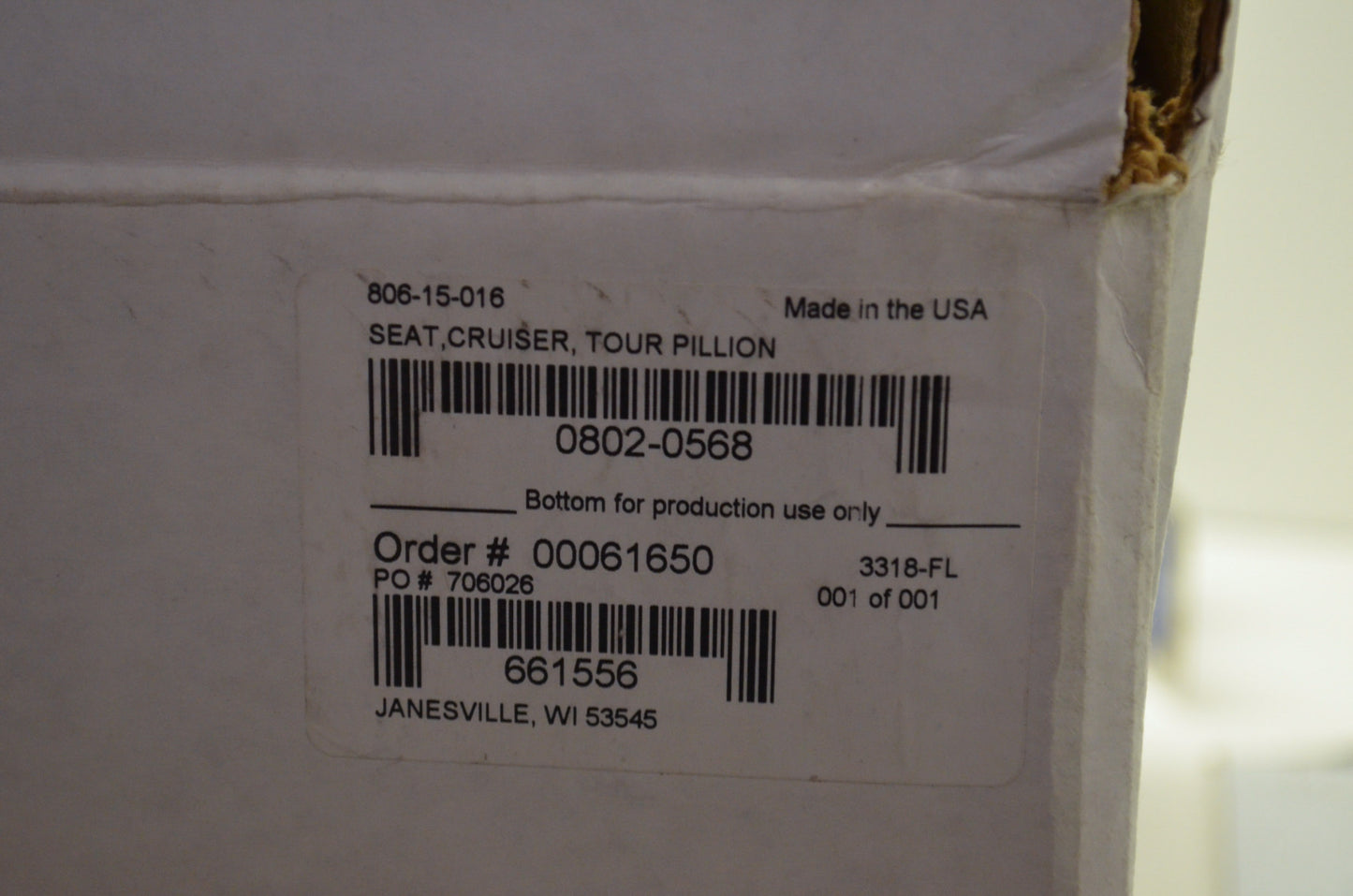 Tour Pillion Cruiser Seat Harley FLST NOS