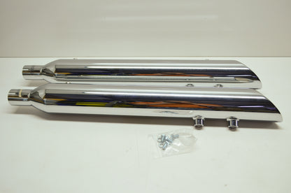Exhaust 2.0' Chrome Splash Down 95-10 FLH FLT Harley Davidson NOS