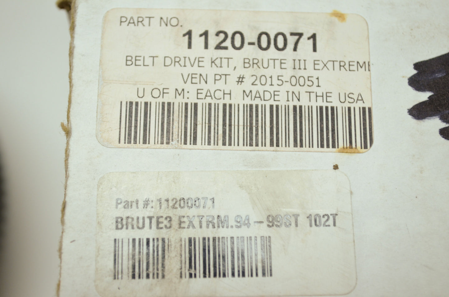 Rivera Primo Brute III Extreme 11mm 1 3/4' Belt Drive System Harley Davidson NOS