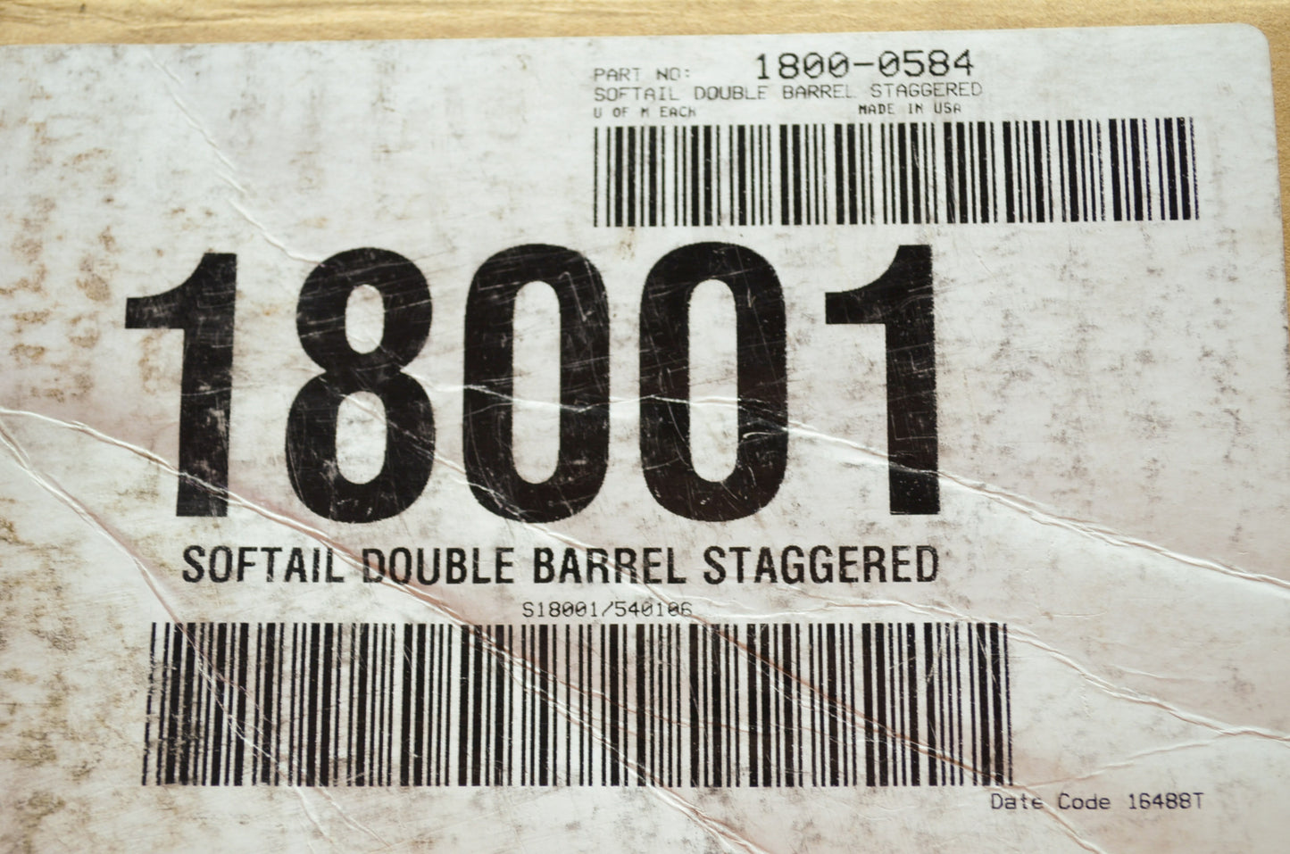 Q-Series Double Barrel Exhaust 86-11 Harley Softail NOS