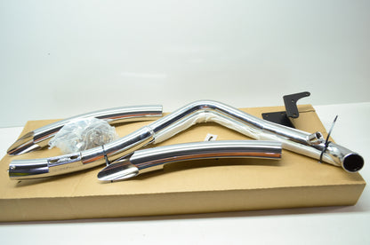 Chrome Big Radius Exhaust 06-11 Harley Dyna NOS