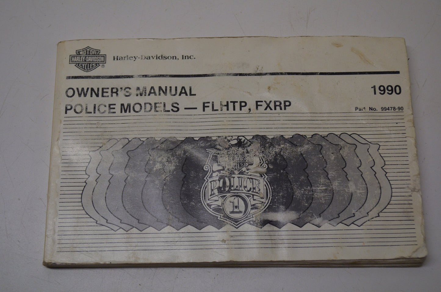 Police Models FLHTP FXRP Owners Manual 1990