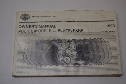 Police Models FLHTP FXRP Owners Manual 1990