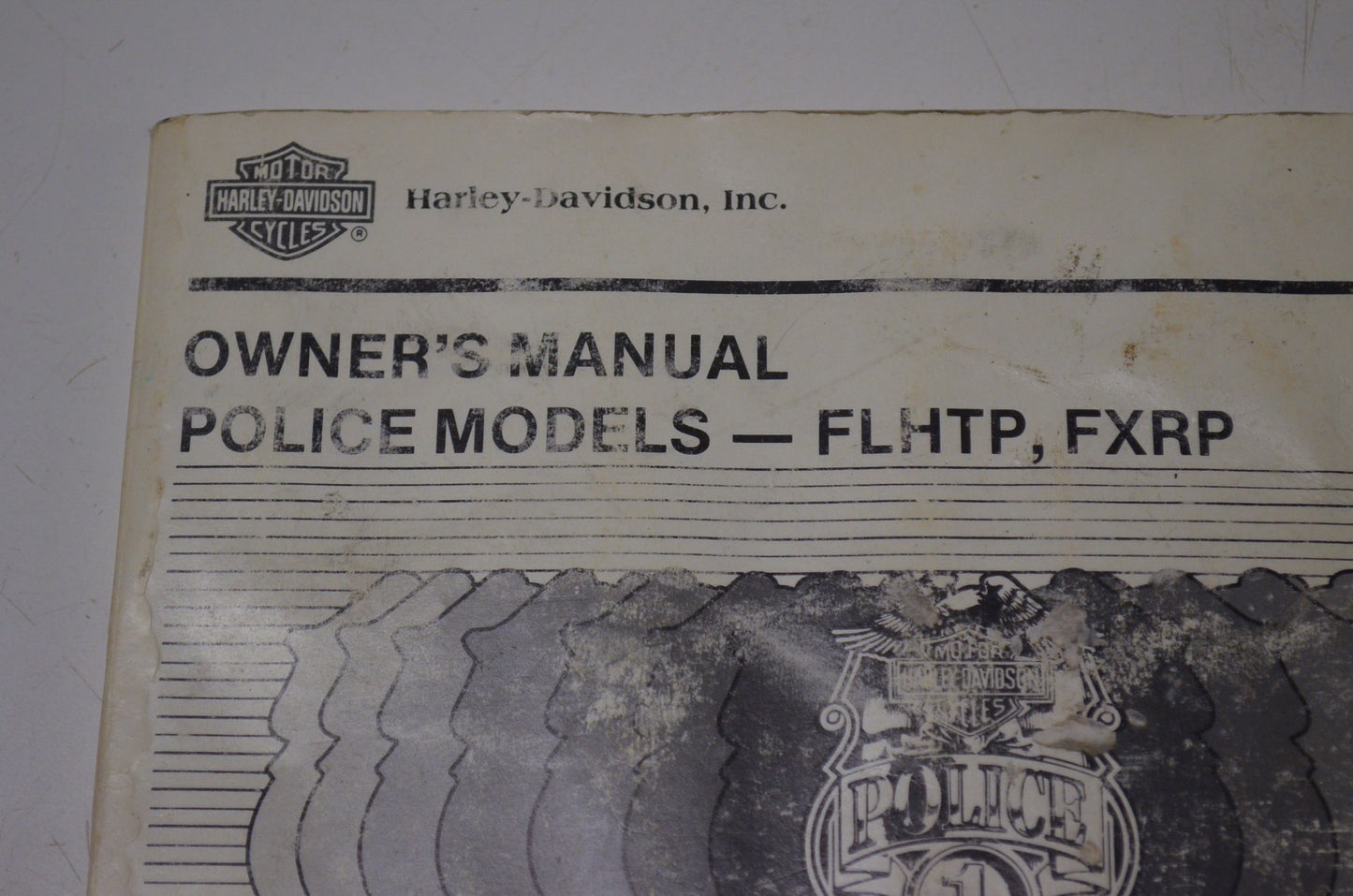 Police Models FLHTP FXRP Owners Manual 1990