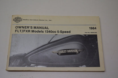 1984 FLT FXR Model 1340cc 5-Speed Owners Manual
