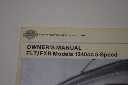 1984 FLT FXR Model 1340cc 5-Speed Owners Manual