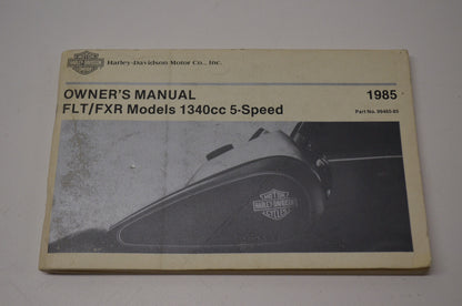 1985 FLT FXR model 1340cc 5-Speed Owners Manual