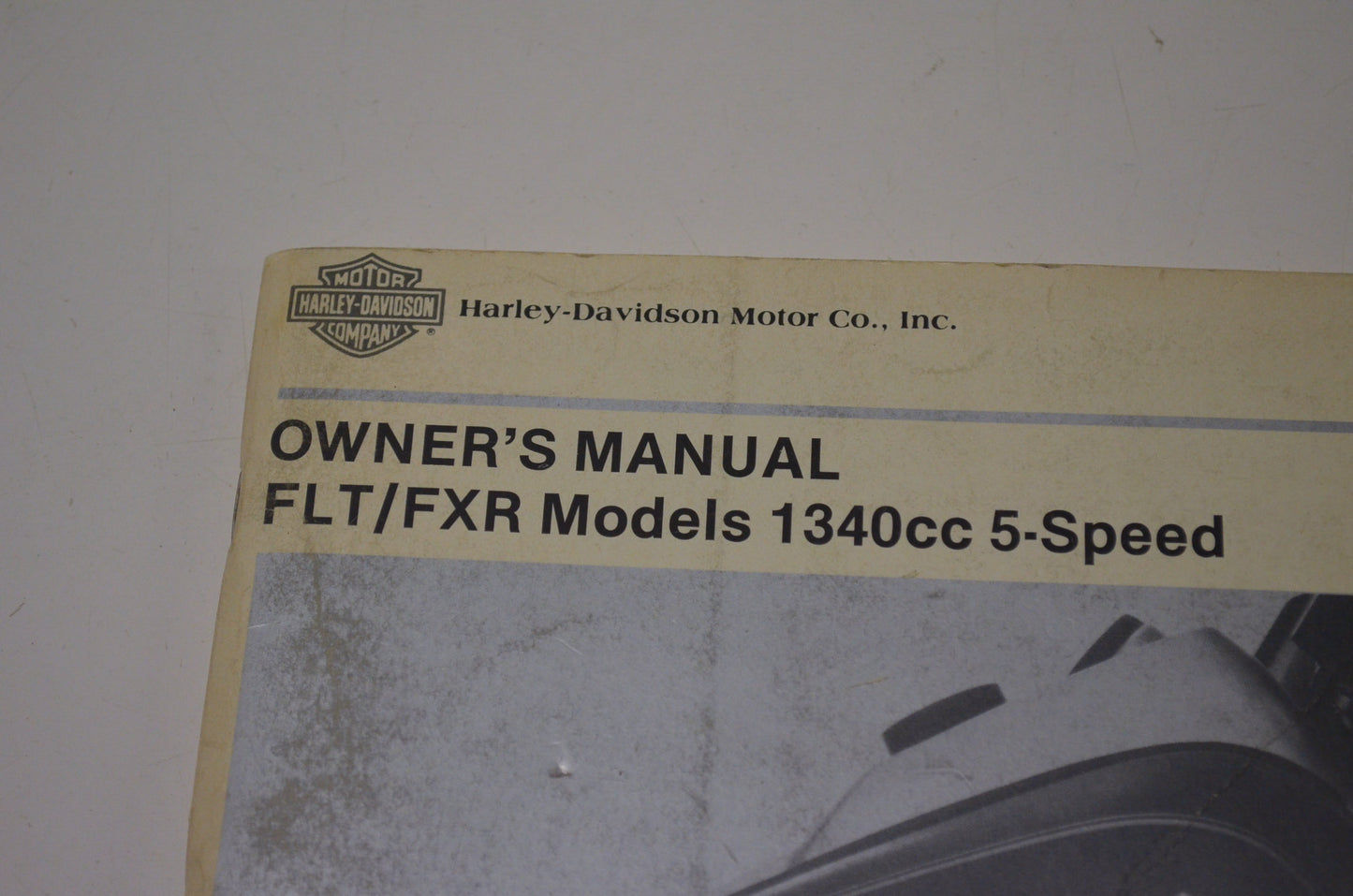 1985 FLT FXR model 1340cc 5-Speed Owners Manual