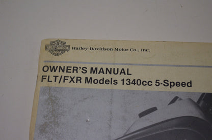 1985 FLT FXR model 1340cc 5-Speed Owners Manual