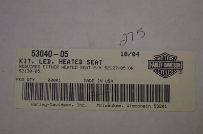 Harley-Davison LED Sun Ray Heated Seat Kit NOS