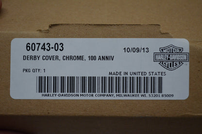 OEM Harley-Davidson 60743-03 Chrome Clutch Cover 100th Anniversary NOS